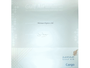 Gulf Air Cargo Agent's Silver Award 2002 for Excellence in Productivity and Cargo Sales 