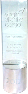 Virgin Atlantic Cargo Top Performer Award 2012